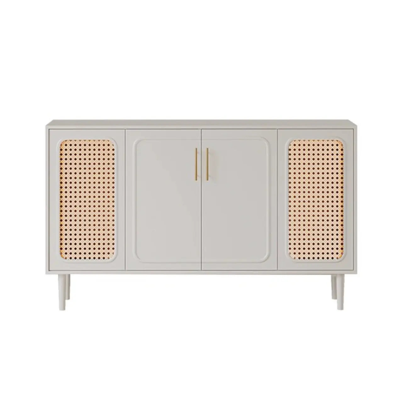 Modern Ink Wood Slab Buffet with Adjustable Shelving