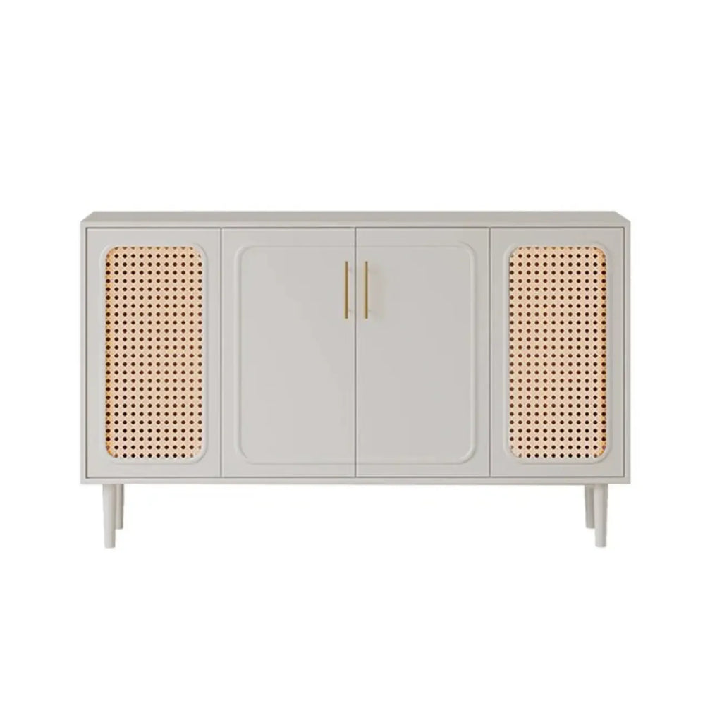 Modern Ink Wood Slab Buffet with Adjustable Shelving