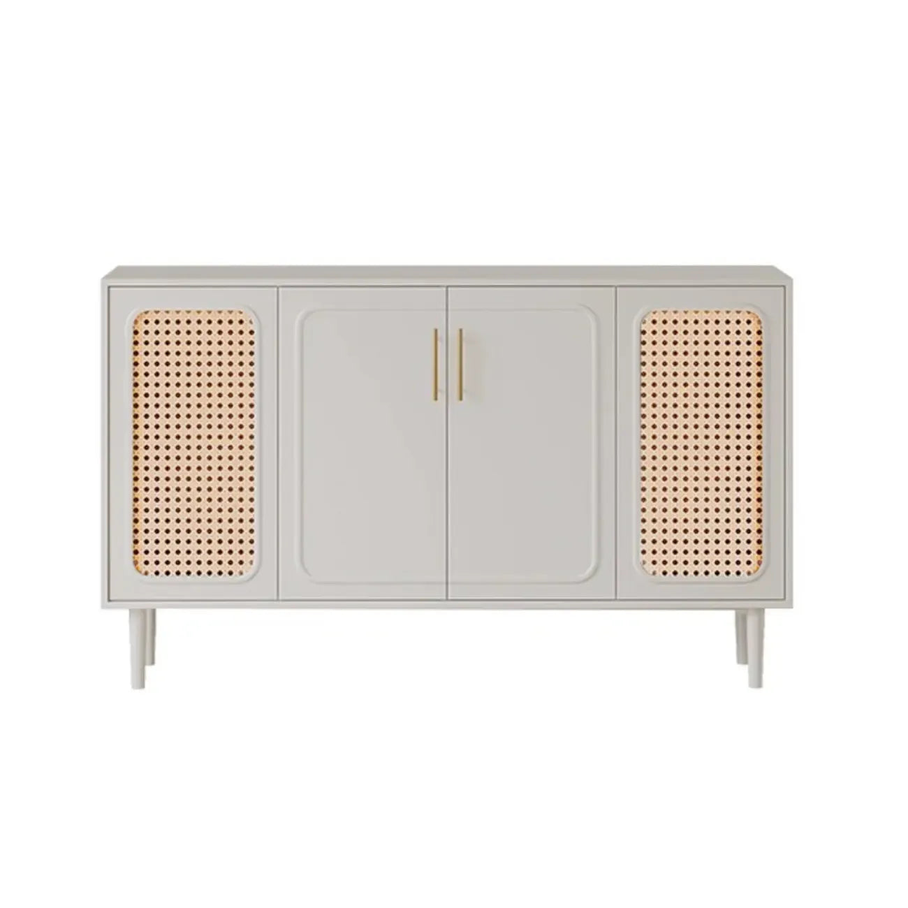 Modern Ink Wood Slab Buffet with Adjustable Shelving