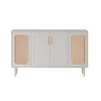 Modern Ink Wood Slab Buffet with Adjustable Shelving