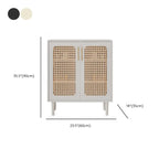 Modern Ink Wood Slab Buffet with Adjustable Shelving