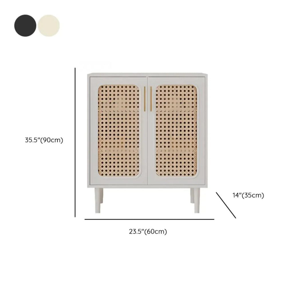 Modern Ink Wood Slab Buffet with Adjustable Shelving