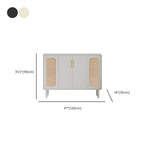 Modern Ink Wood Slab Buffet with Adjustable Shelving