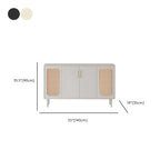 Modern Ink Wood Slab Buffet with Adjustable Shelving