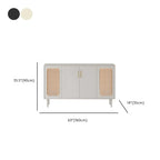 Modern Ink Wood Slab Buffet with Adjustable Shelving