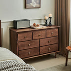 Mid-Century Walnut Wood Dresser Set with Ample Storage