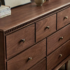 Mid-Century Walnut Wood Dresser Set with Ample Storage