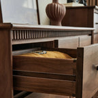 Mid-Century Walnut Wood Dresser Set with Ample Storage