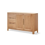 Modern Wood Sideboard with Shelves and Drawers