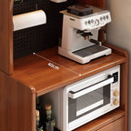 Modern Narrow Wood Kitchen Sideboard Open Storage