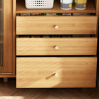 Modern Wood Narrow Sideboard with Sliding Doors