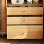 Modern Wood Narrow Sideboard with Sliding Doors