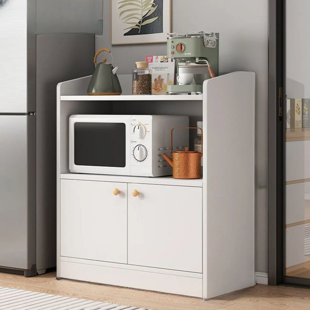 Modern Wood Narrow Sideboard with Sliding Doors
