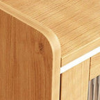 Modern Wood Narrow Sideboard with Sliding Doors