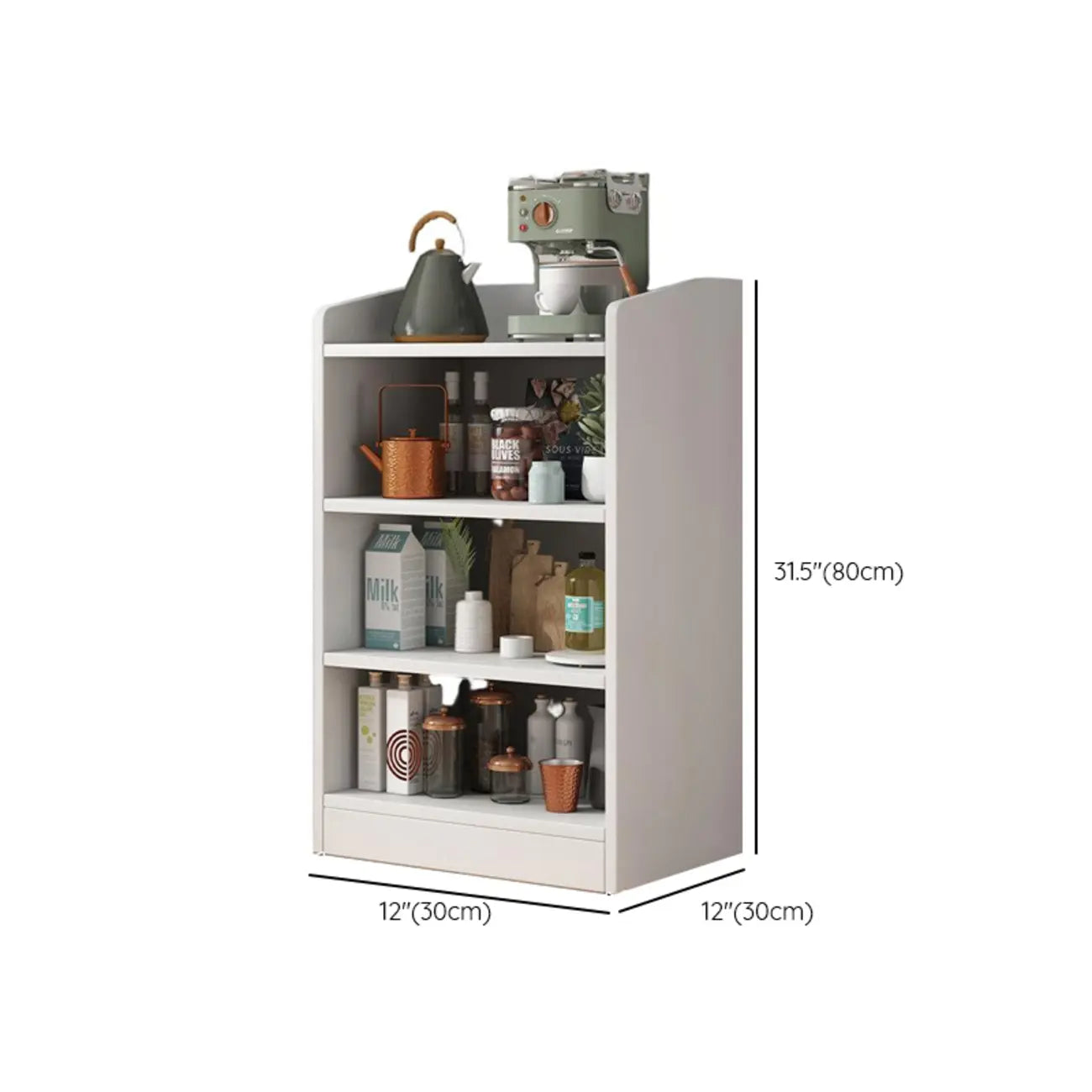 Modern Wood Narrow Sideboard with Sliding Doors