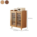 Modern Wood Narrow Sideboard with Sliding Doors