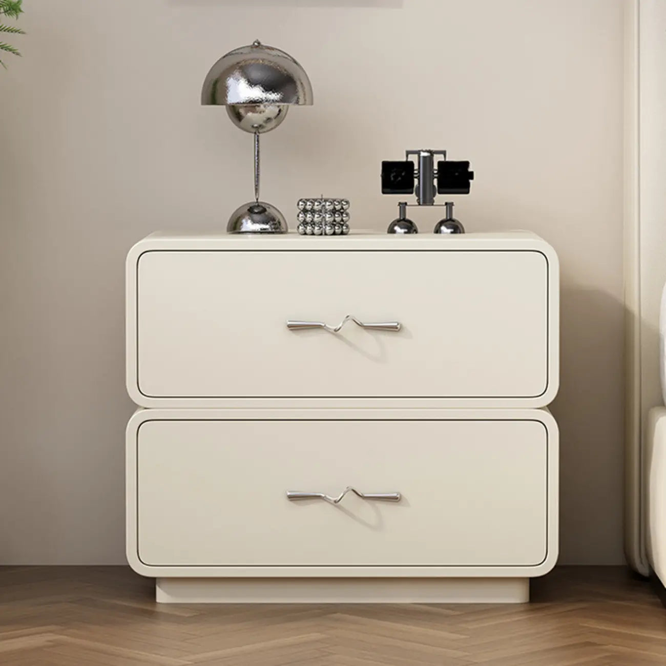 Modern Wooden Nightstand with Drawer Storage
