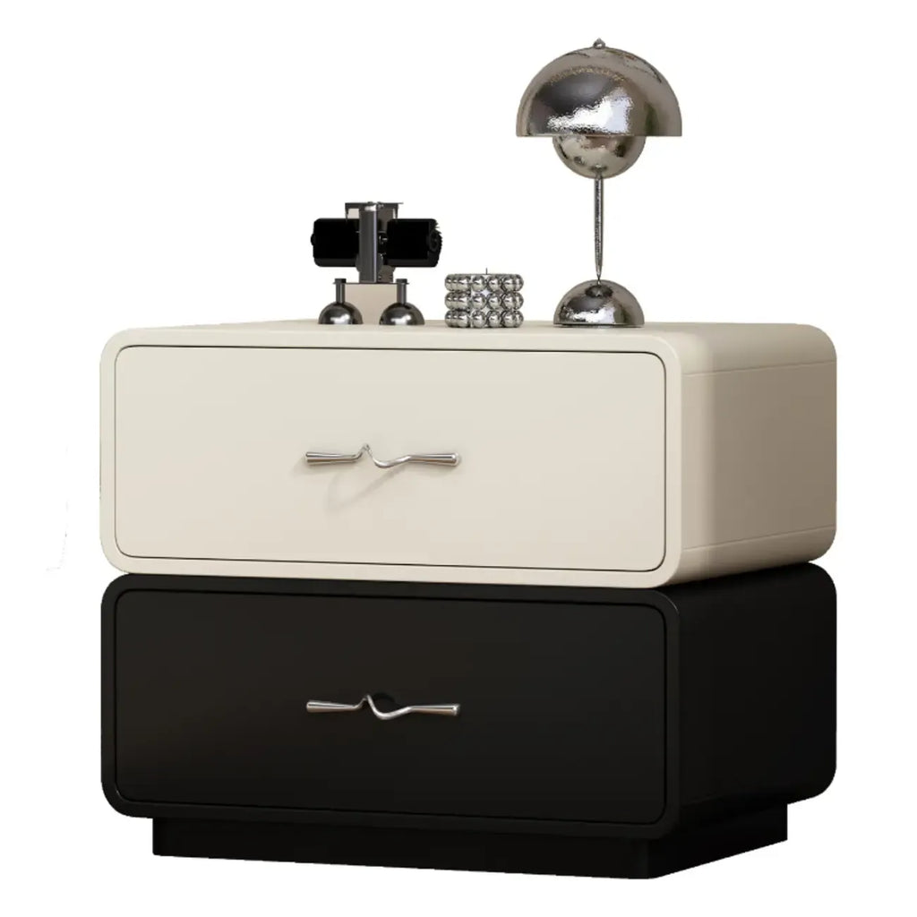 Modern Wooden Nightstand with Drawer Storage