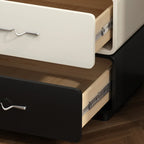 Modern Wooden Nightstand with Drawer Storage