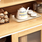 Modern Wood Sideboard with Sliding Doors & Drawers