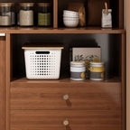 Modern Wood Sideboard with Sliding Doors & Drawers