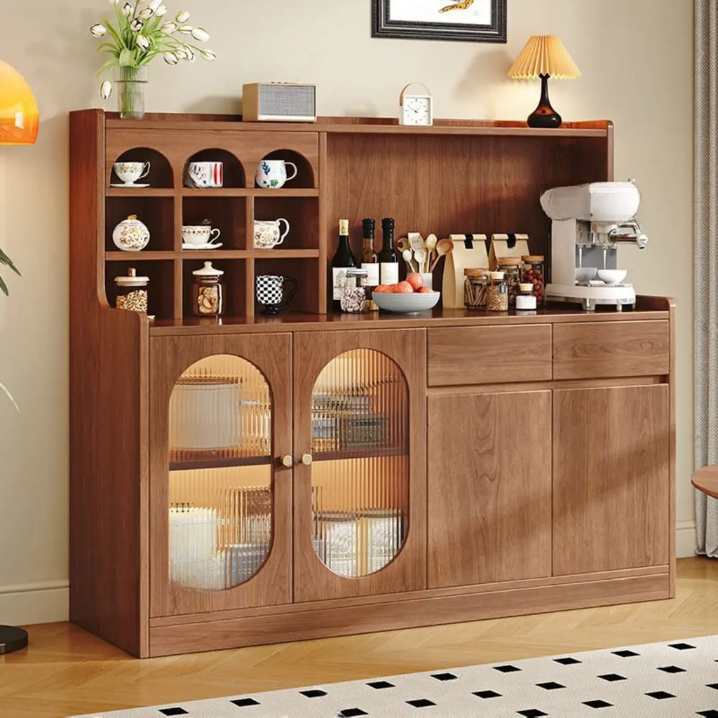 Modern Wood Buffet Storage Cabinet Sideboard