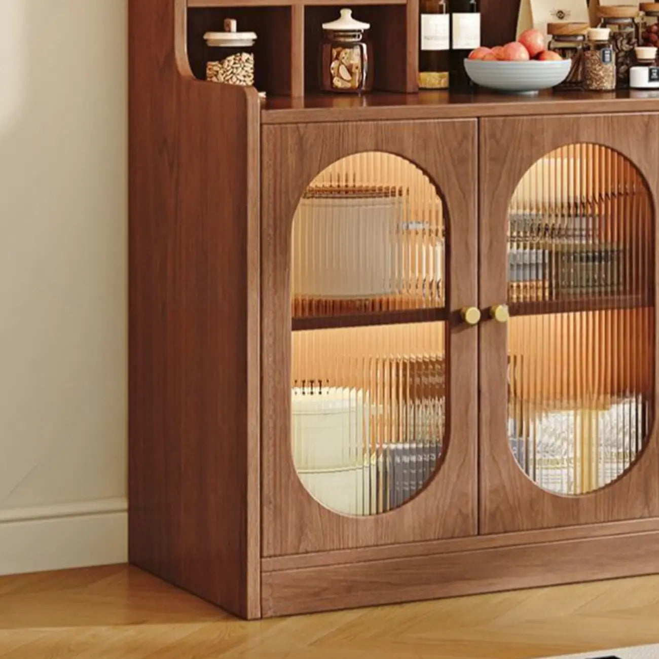 Modern Wood Buffet Storage Cabinet Sideboard