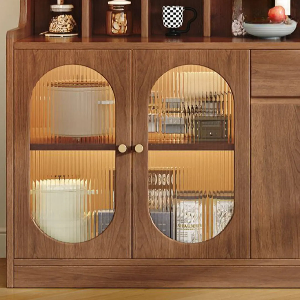 Modern Wood Buffet Storage Cabinet Sideboard