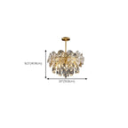 Gold Crystal Glass Floral Modern Chandelier Light