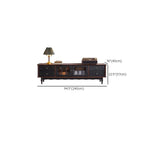 Cable Management Art Deco Wood TV Stand with Drawers