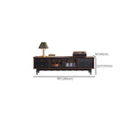 Cable Management Art Deco Wood TV Stand with Drawers