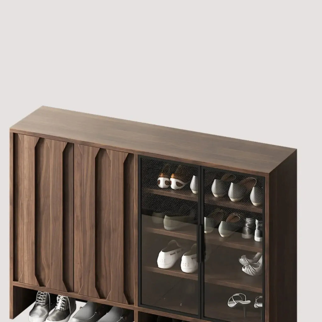 4-Tier Modern Wood Shoe Storage Bench