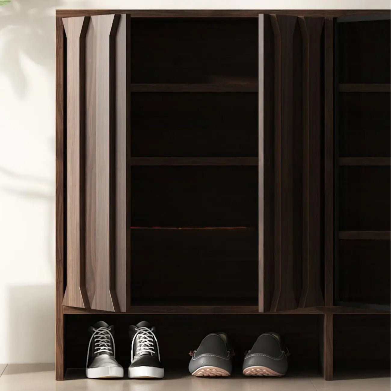 4-Tier Modern Wood Shoe Storage Bench