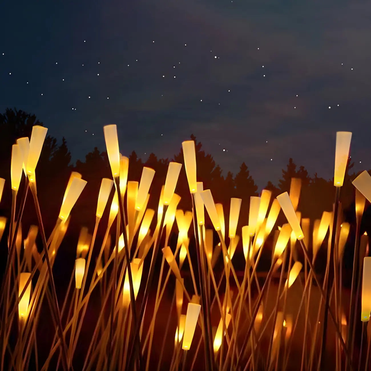 Minimalism Reed Shaped Acrylic Warm Glow Landscape Lighting