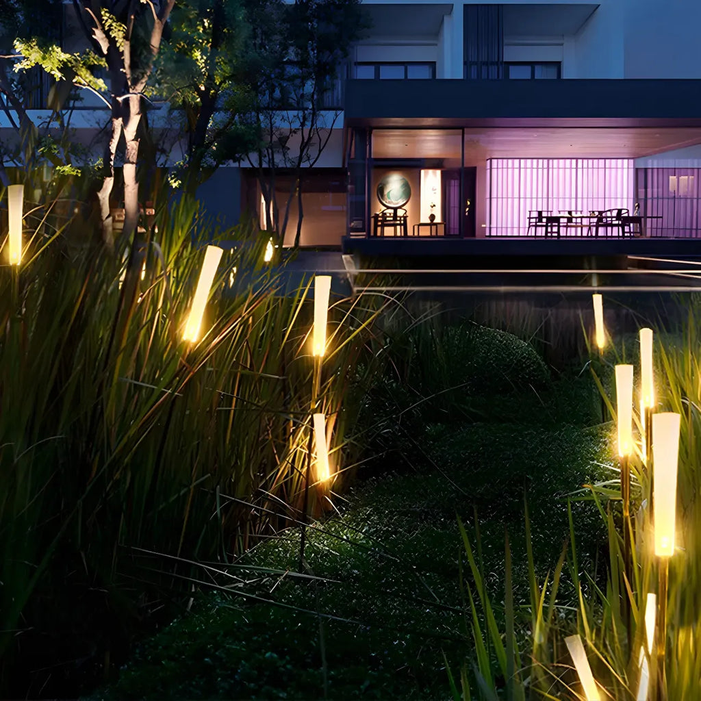 Minimalism Reed Shaped Acrylic Warm Glow Landscape Lighting