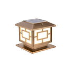 Oriental Classic Bronze Metal Solar Outdoor Post Lights