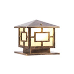 Oriental Classic Bronze Metal Solar Outdoor Post Lights