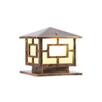 Oriental Classic Bronze Metal Solar Outdoor Post Lights