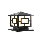 Oriental Classic Bronze Metal Solar Outdoor Post Lights