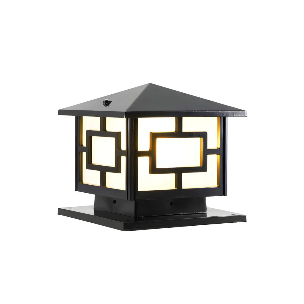Oriental Classic Bronze Metal Solar Outdoor Post Lights