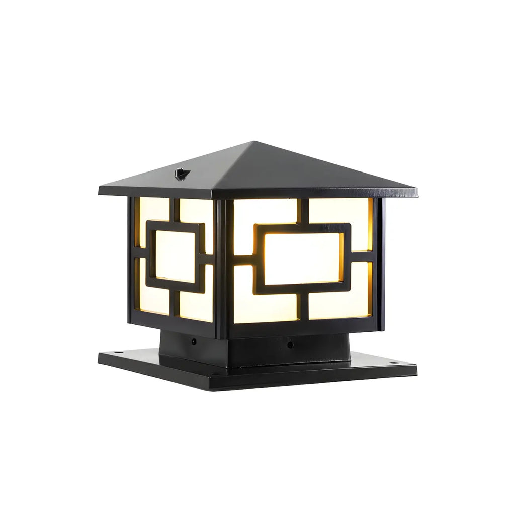 Oriental Classic Bronze Metal Solar Outdoor Post Lights
