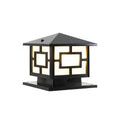 Oriental Classic Bronze Metal Solar Outdoor Post Lights