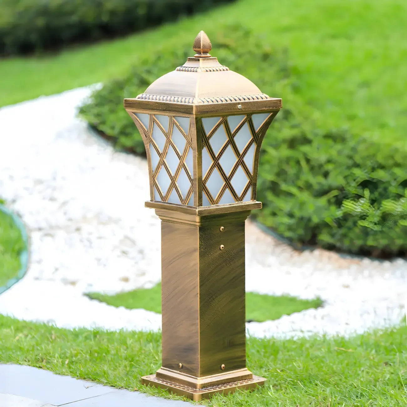 Vintage Flared Outdoor Column Landscape Lighting
