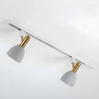 4-Light Modern Metal Dome Shade Slidable LED Track Light