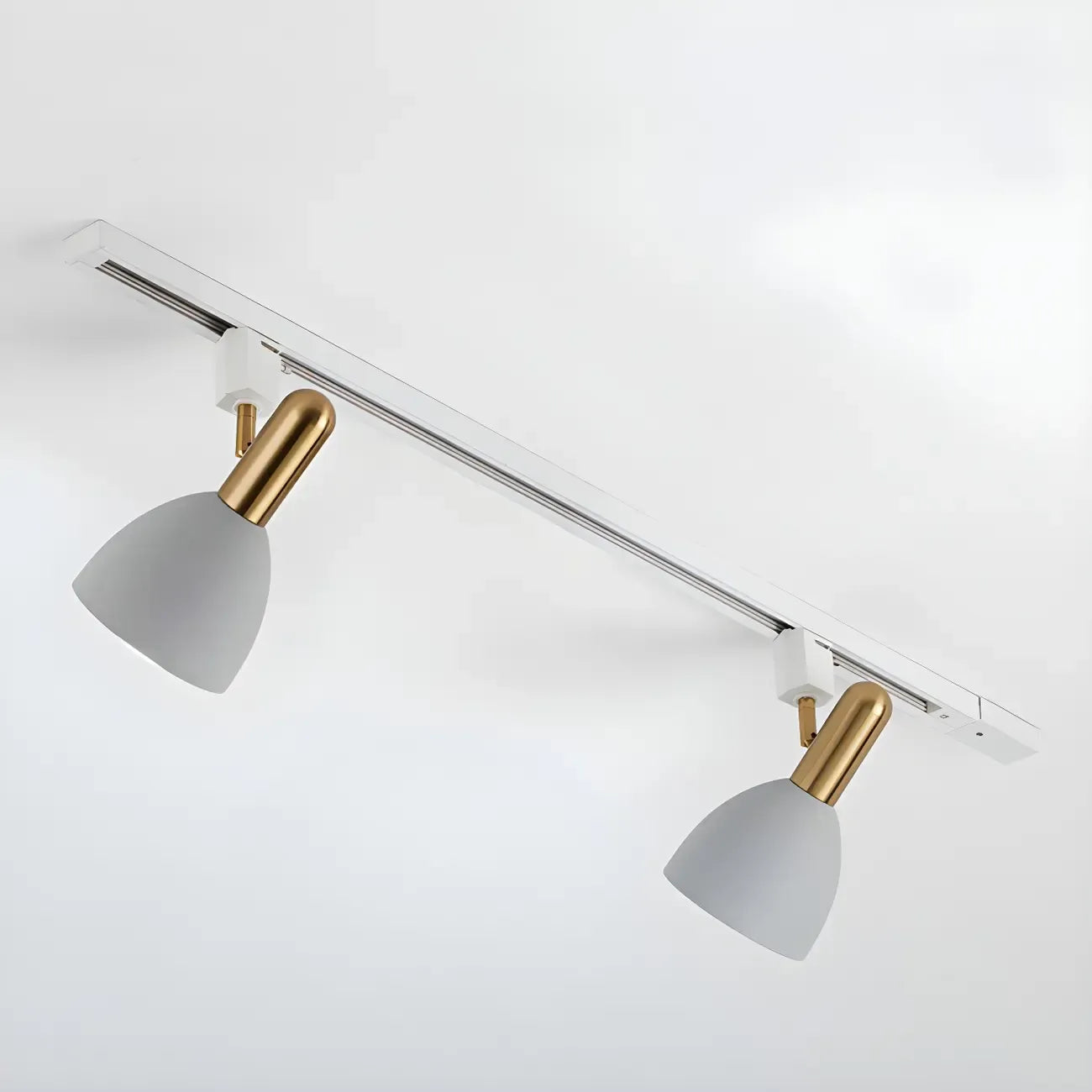 4-Light Modern Metal Dome Shade Slidable LED Track Light