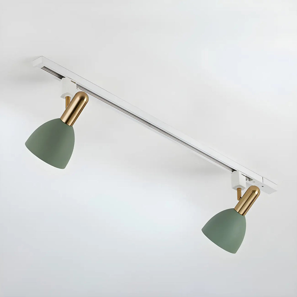 4-Light Modern Metal Dome Shade Slidable LED Track Light