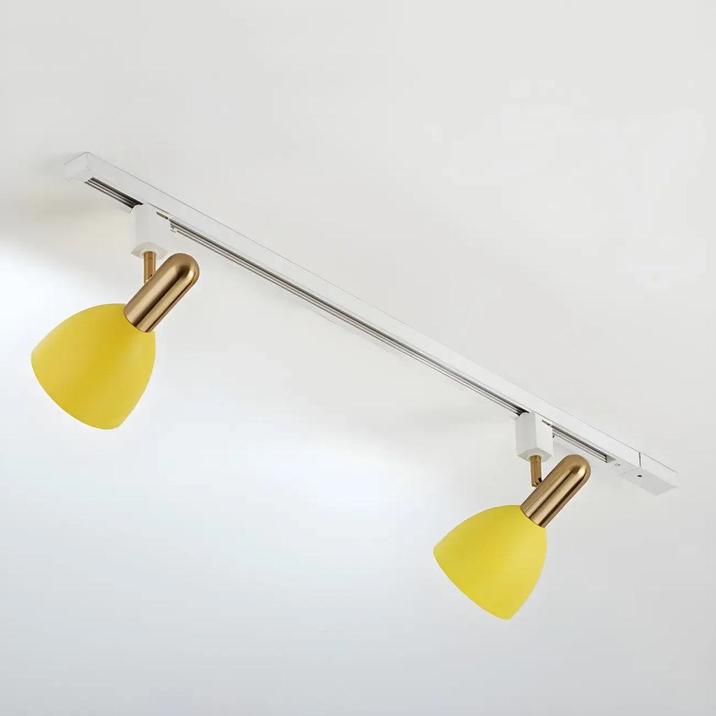 4-Light Modern Metal Dome Shade Slidable LED Track Light
