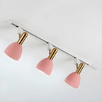 4-Light Modern Metal Dome Shade Slidable LED Track Light