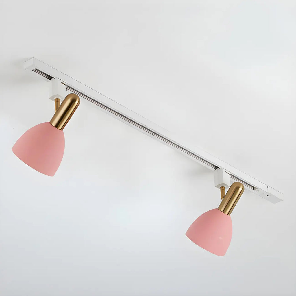 4-Light Modern Metal Dome Shade Slidable LED Track Light