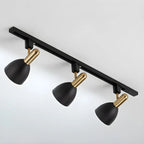 4-Light Modern Metal Dome Shade Slidable LED Track Light